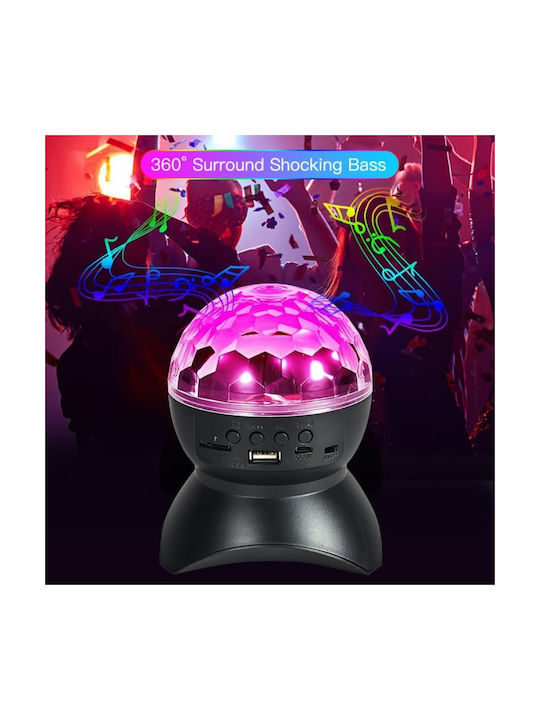 Globe Disco Crystal Magic Ball Rgb Led Bluetooth Speaker Music Rotating Light Effects