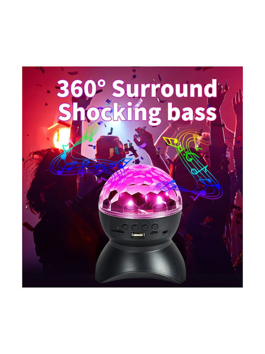 Globe Disco Crystal Magic Ball Rgb Led Bluetooth Speaker Music Rotating Light Effects