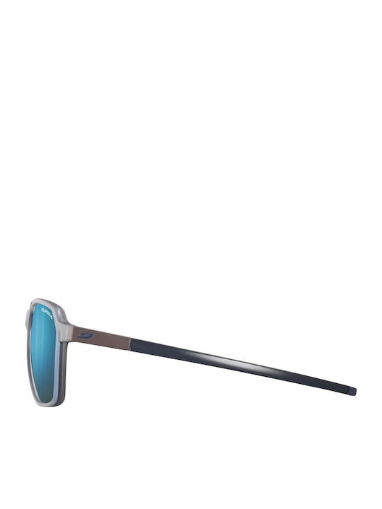 Julbo Unisex Sunglasses with Gray Plastic Frame and Blue Polarized Mirror Lens J5719675