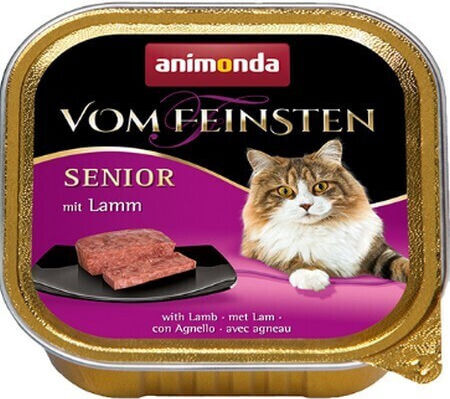 Animonda Vom Feinsten Wet Food for Senior Cats in Trays with Beef, Poultry, Meat, Chicken and Lamb Grain-Free 100gr