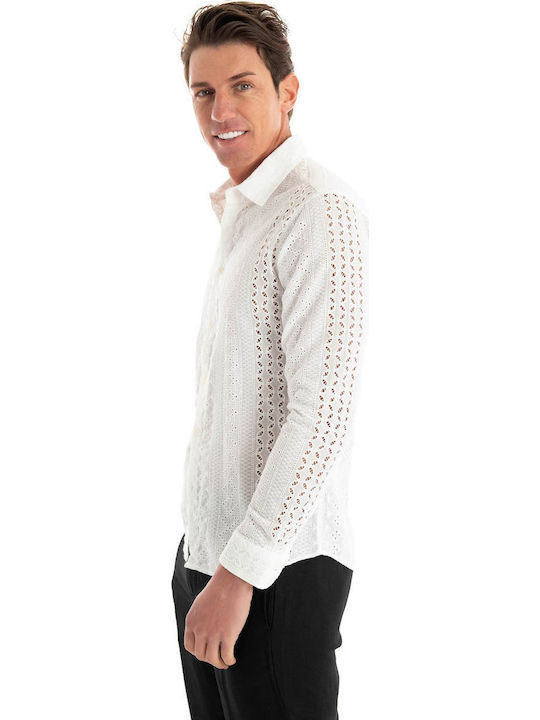 Long-sleeved Cotton Shirt White