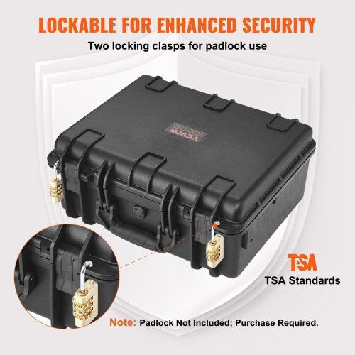 Vevor Gun Case Pre-cut Foam 5 Pistols Lockable Case Yzsqhrn5zq18c7te3v0