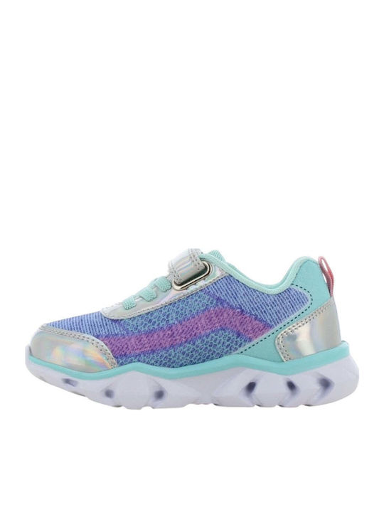 Frozen Παιδικά Sneakers με Σκρατς & Φωτάκια Ασημί