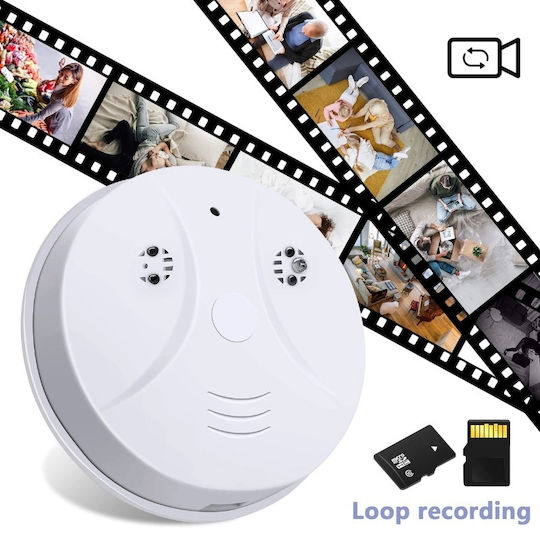 Шпионска камера димен детектор Iuni D101 16 Gb Wi-fi изглед 4k детекция на движение