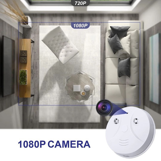 Cameră Spion Detector de Fum Iuni D101 8 Gb Wi-fi Vizualizare 4k Detectare Mișcare