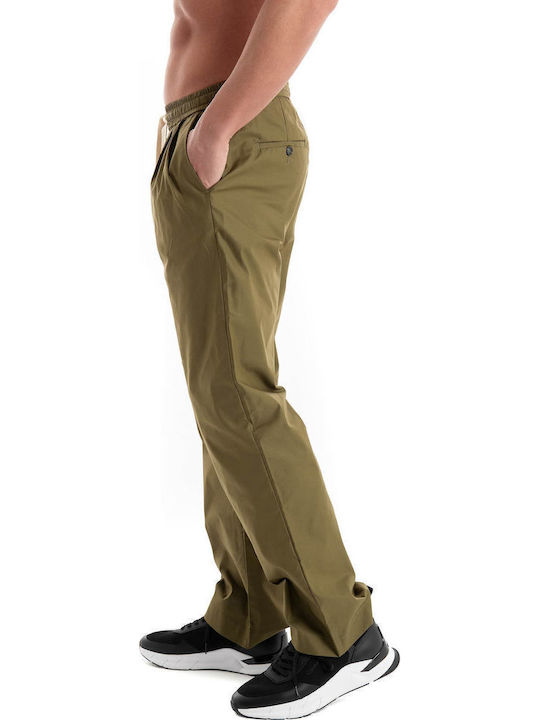 Hose Elastisch in Lockere Passform Olive