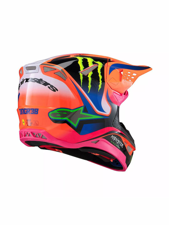 Alpinestars Supertech M10 Deegan Orange/Pink/Purple Κράνος Μηχανής Motocross ECE 22.06