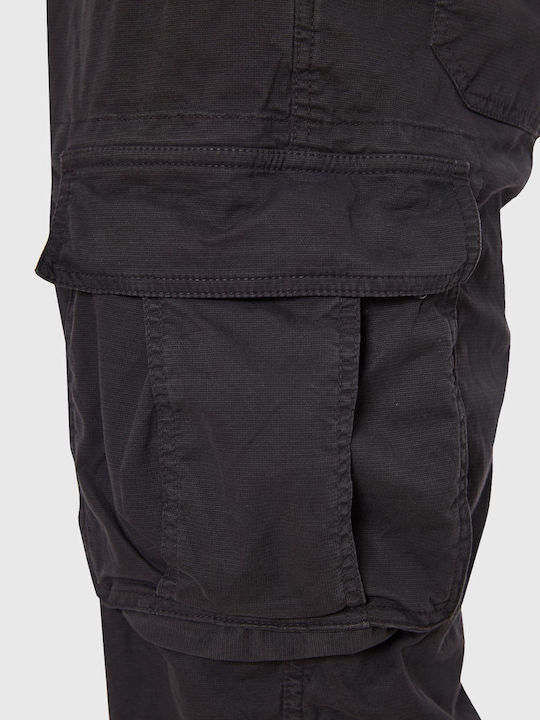 Trousers Cargo Elastic in Tapered Line Gray