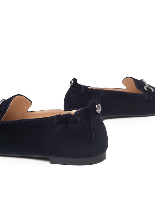 Wildleder Damen Ballerinas in Blau Farbe