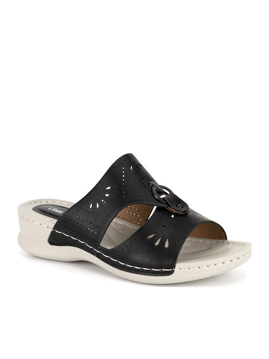 Platforme Dama Tip Slip On Negre