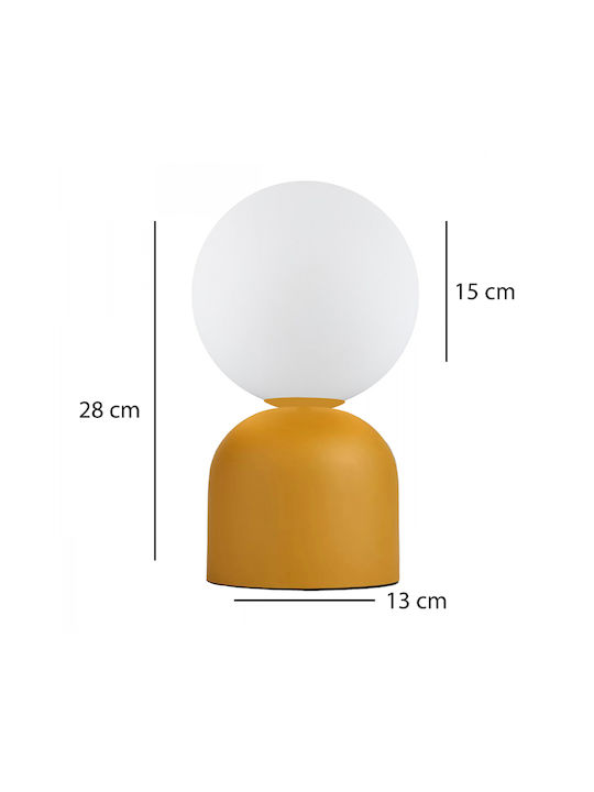 Megapap Albus Dekorative Lampe mit Fassung für E14 Lampe Gelb