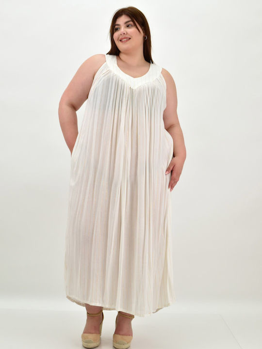 Women's Sleeveless Ecru Kaftan 20112