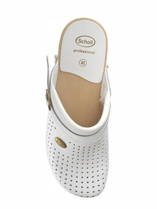 Scholl Ανδρικά Ανατομικά Σαμπό Λευκά