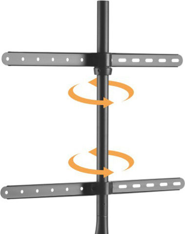 Powertech PT-1400 Suport TV pardoseală până la 65" și 32kg Argintiu