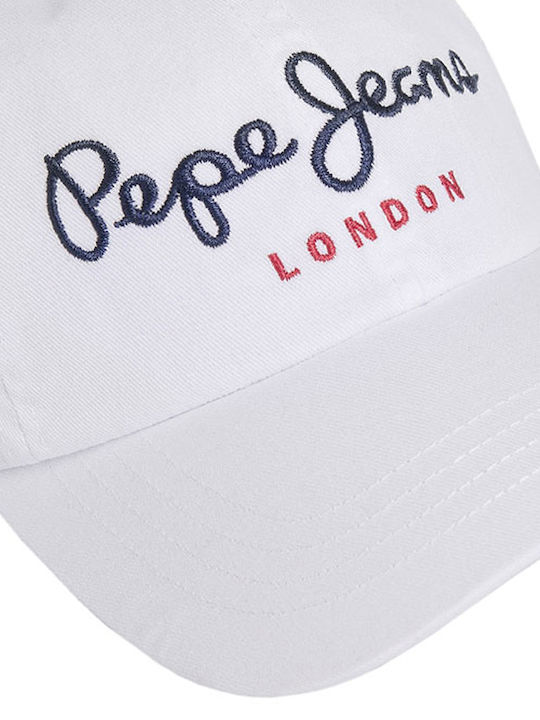 Pepe Jeans Παιδικό Καπέλο Jockey Υφασμάτινο NOA Λευκό