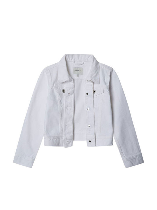 Kinder Jeansjacke White