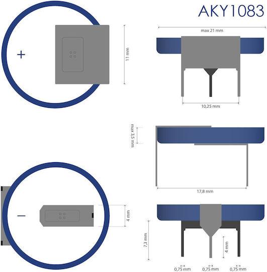 Akyga Батерия Литий За часовници CR2032 1бр