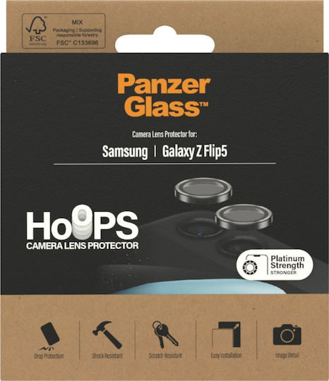 PanzerGlass Hoops Προστασία Κάμερας Tempered Glass Μαύρο για το Samsung Galaxy Z Flip5