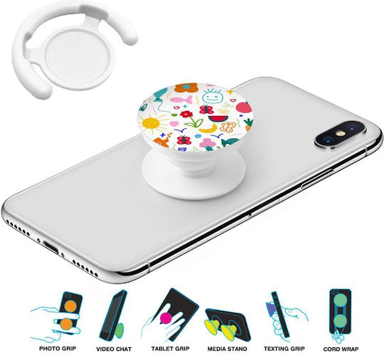 Children's Fantasy Phone Holders Stand White Mobile Hand Grip