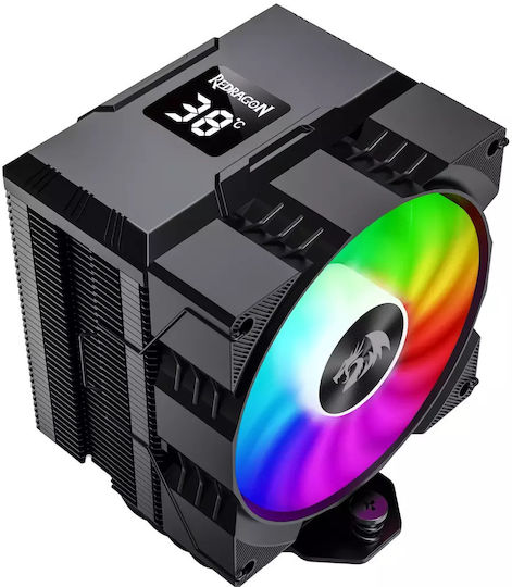 Redragon CC-1014 Cooler Procesor pentru Socket /A/M/4/ /A/M/5/ /1/2/0/0/ /1/1/5/x/ /1/7/0/0/ cu RGB Iluminare