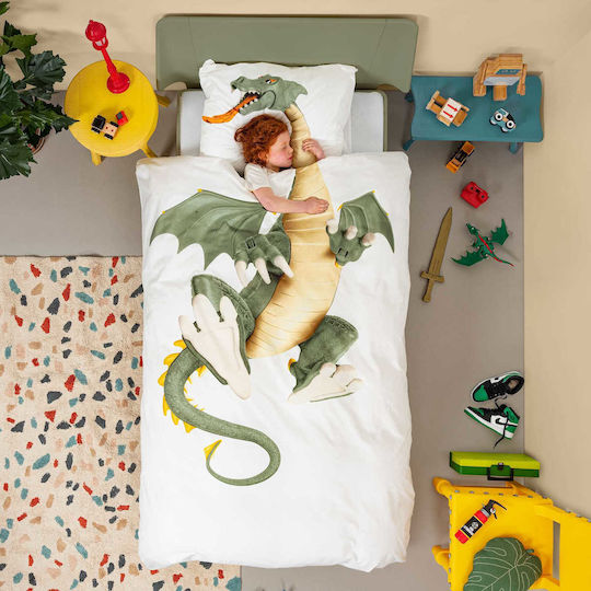 Snurk Set Kids Duvet Cover Single White