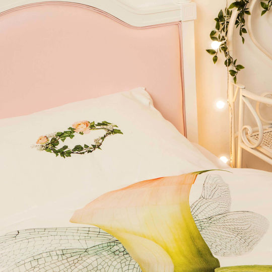 Snurk Set Kids Duvet Cover Single with Pillowcase White 140x200cm