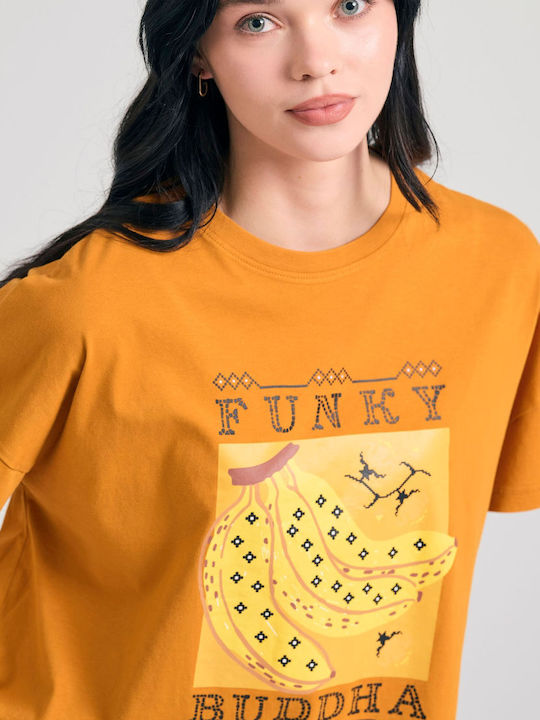 Γυναικείο Crop T-shirt Πορτοκαλί