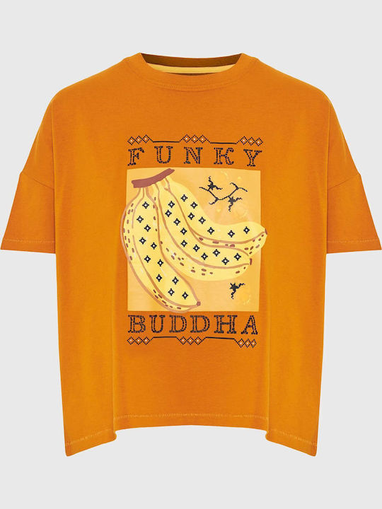 Γυναικείο Crop T-shirt Πορτοκαλί