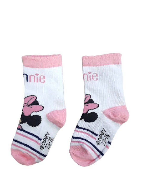 Disney Παιδικές Κάλτσες Minnie White Pink