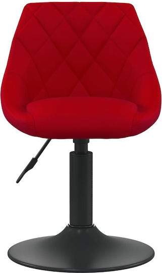 Hocker Bar mit Rückenlehne & Höhenverstellbar Bordeaux 46x44x62cm