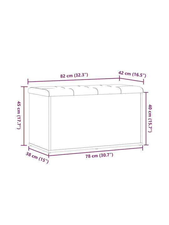 vidaXL Dekorative Truhe Hölzernes Braun 82x42x45cm