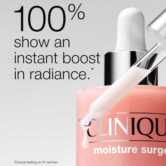 Clinique Moisture Surge Feuchtigkeitsspendend Serum Gesicht mit Vitamin C & Hyaluronsäure für Entgiftung & Strahlkraft 30ml