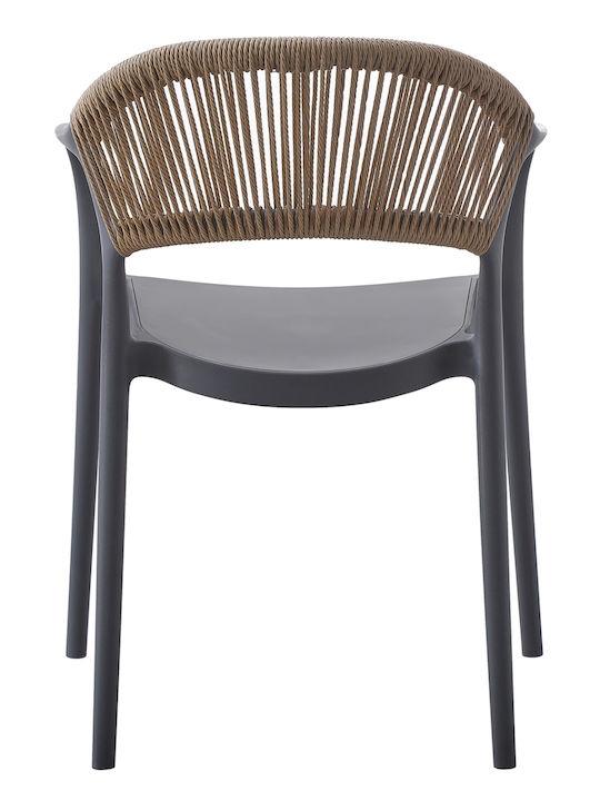 Gartenstühle Polypropylen Eva Grau/beige 56,5x49x83cm