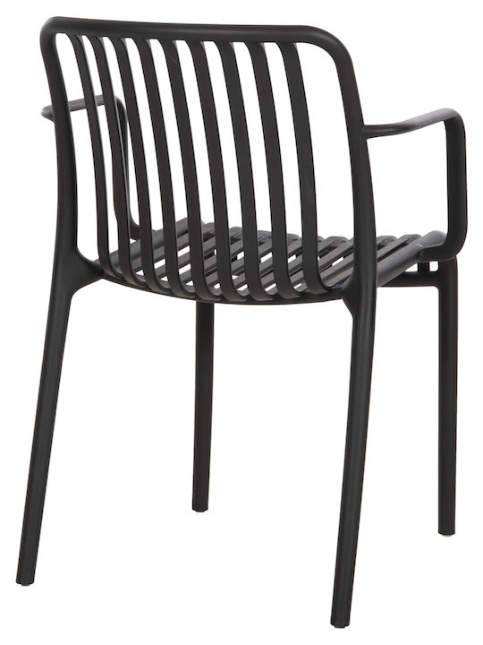 Gartenstühle Polypropylen Convee Schwarz 55x52x79cm