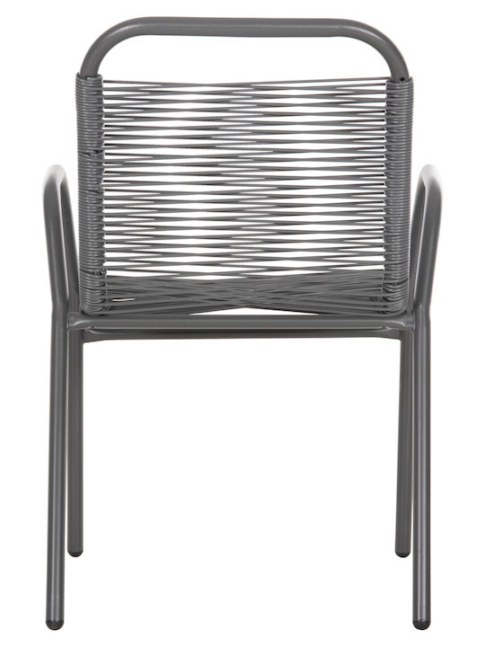Gartenstühle Metallisch Avril Grau 54.5x56x78cm