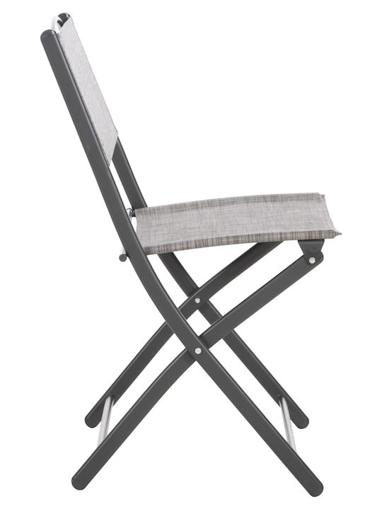 Scaun de exterior Metalic Mag Gri 4buc 45x51x81cm