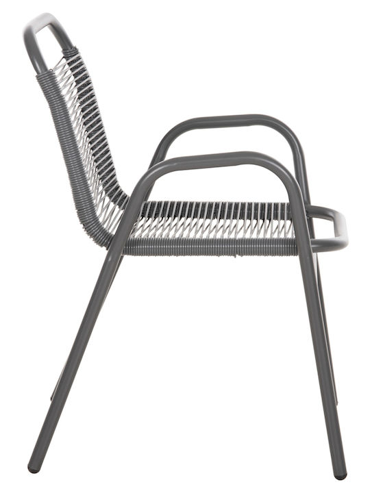 Gartenstühle Metallisch Avril Grau 54.5x56x78cm