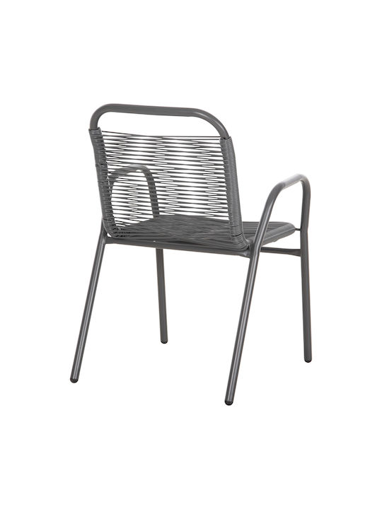 Gartenstühle Metallisch Avril Grau 54.5x56x78cm