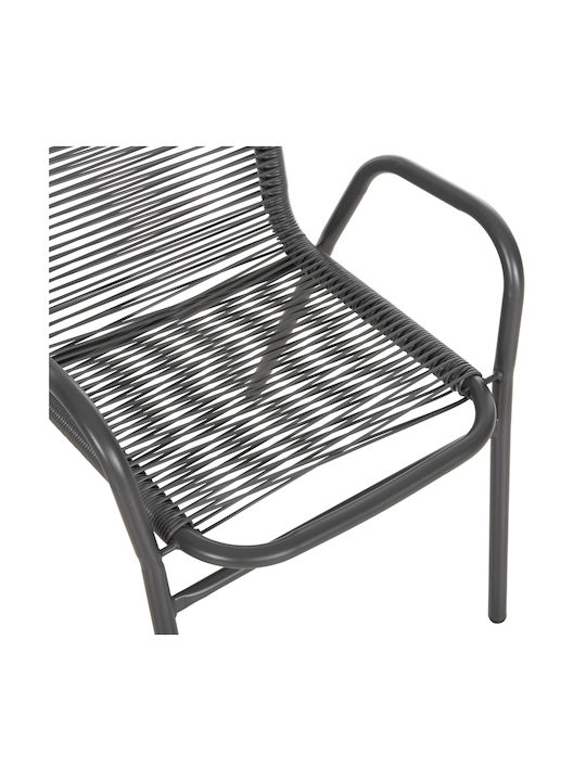Gartenstühle Metallisch Avril Grau 54.5x56x78cm
