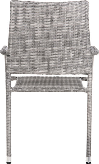 Градински Стол От Ратан Morner Сив 55x58x87см