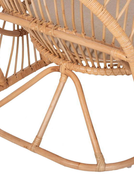 Πολυθρόνα Εξωτερικού Χώρου Rattan Entropy Φυσικό με Μαξιλάρι 80x97x85εκ.