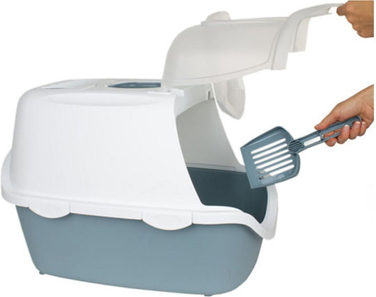 Stefanplast Cathy Easy Clean Τουαλέτα Γάτας Κλειστή με Φίλτρο Γκρι Μ56 x Π40 x Υ40cm