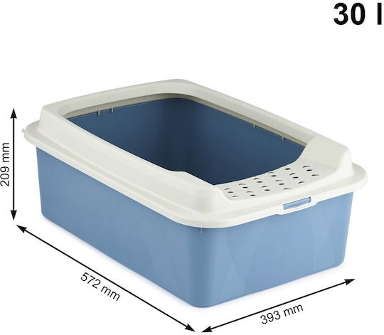 Rotho My Pet Bonnie Eco Λεκάνη Γάτας Μπλε Μ56 x Π17 x Υ40cm