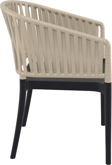 Fotoliu Portofino Black/taupe