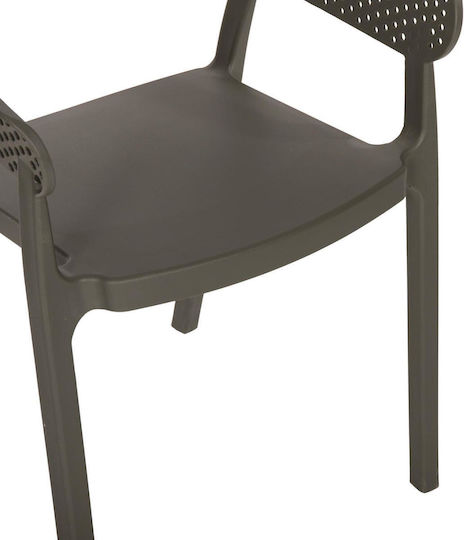 Scaun De Exterior Din Polipropilenă Perfoe Verde 53.5x50.5x73cm