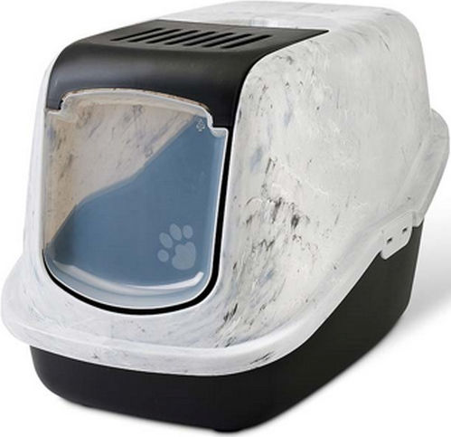 Savic Sa Nestor Marble Cat Toilet Closed Gray L56 x W38 x H39.5cm