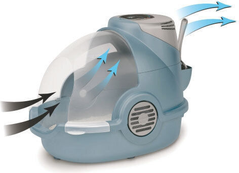 Kerbl Oster Bionaire Cat Toilet Closed with Filter Blue L60.9 x W35.6 x H45.7cm