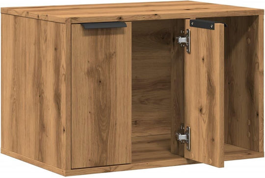 vidaXL Zaun Katzentoilette Geschlossen Braun L60 x B40 x H40cm
