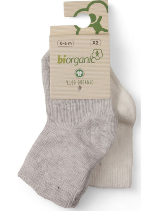 Biorganic Kindersocken Grey & Cream 2 Paar