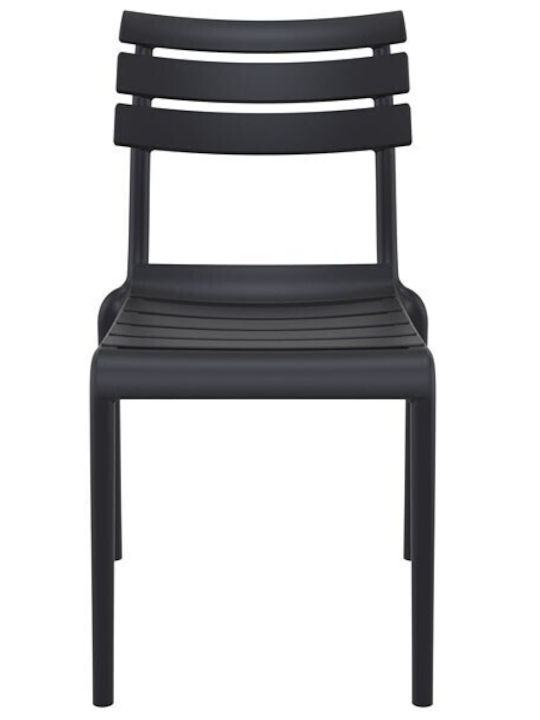 Outdoor-Stuhl Polypropylen Helen Black 50x59x84εκ.